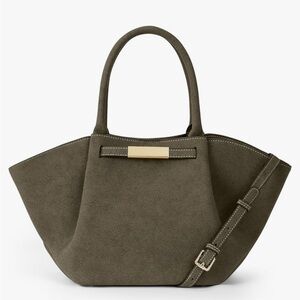 Viral faux suede purse, forest green